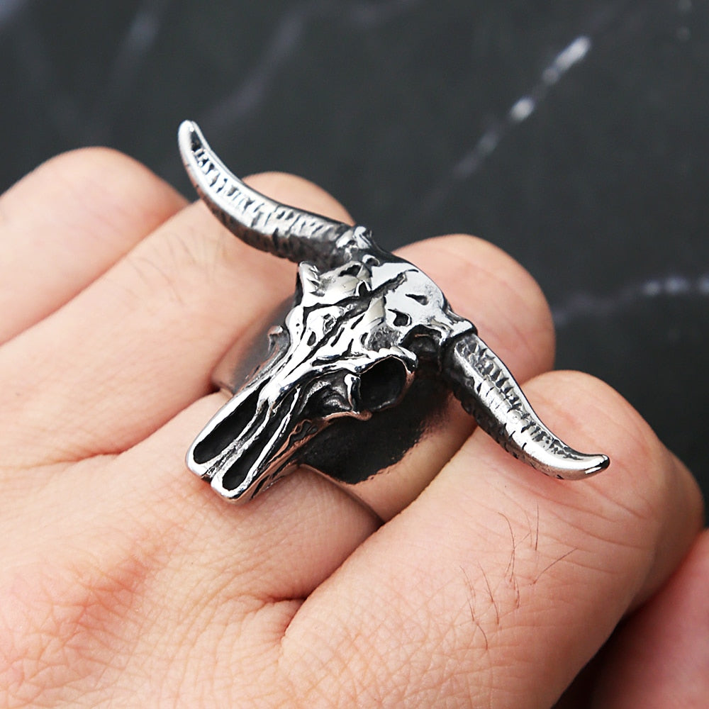 Steel Bull Skull