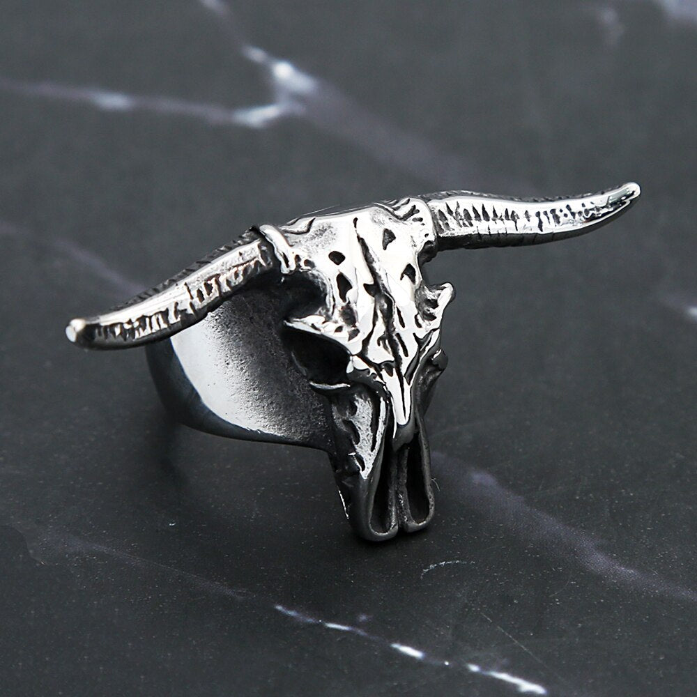 Steel Bull Skull