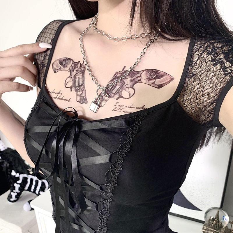 Gothic Damen Oberteil Große Größen