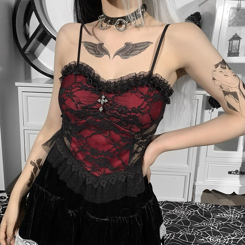 Roter Gothic Bustier