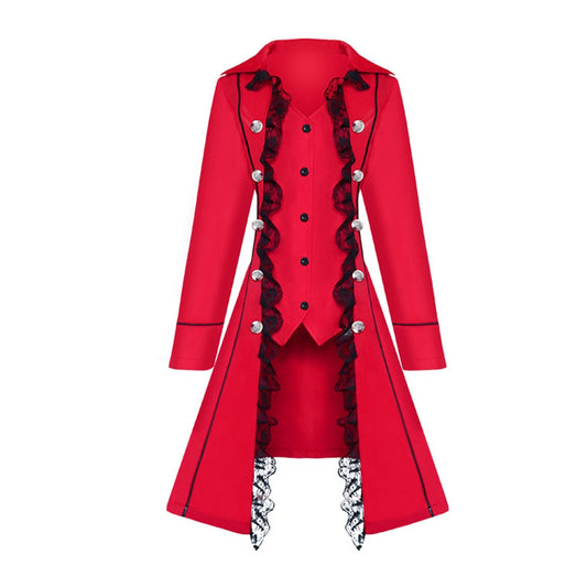 Roter Gothic Mantel für Damen