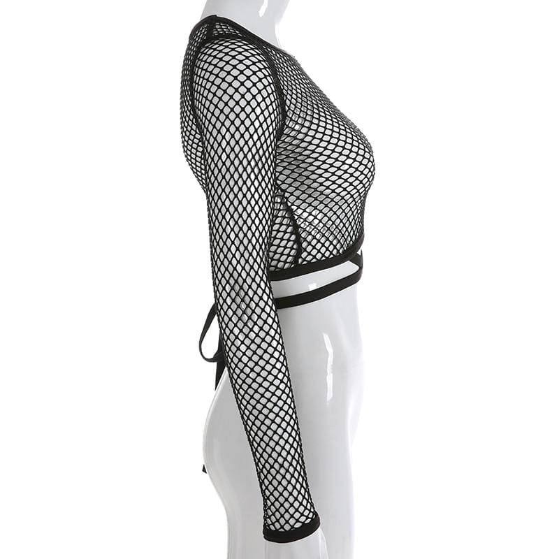 Gothic Netzoberteil für Damen