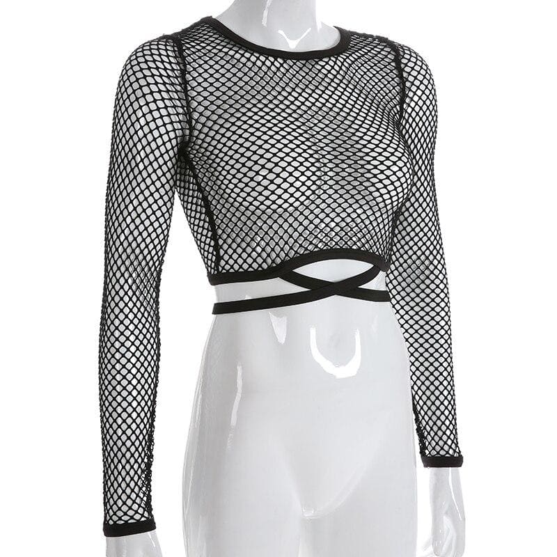 Gothic Netzoberteil für Damen