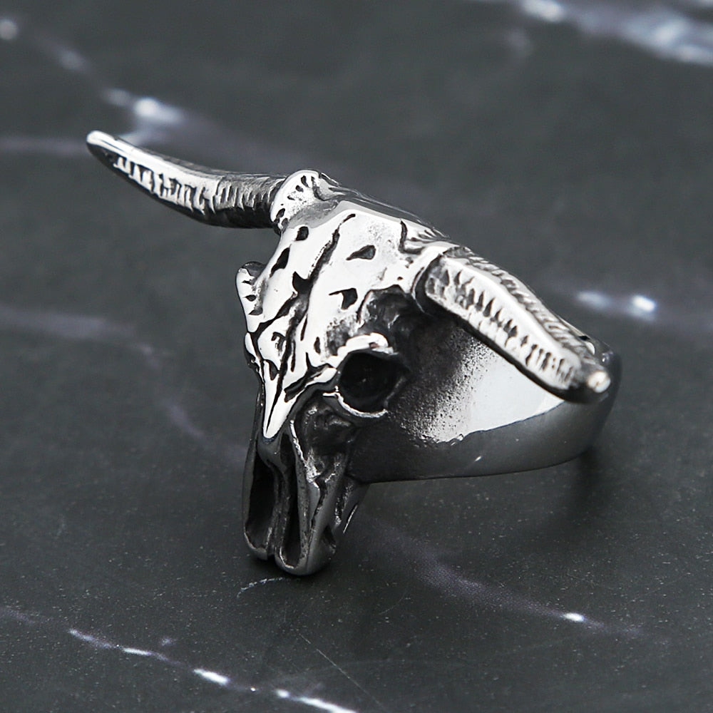 Steel Bull Skull