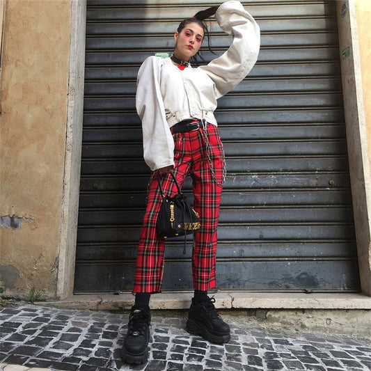 Karierte Gothic Hose