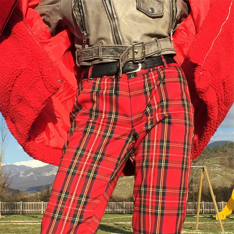 Karierte Gothic Hose