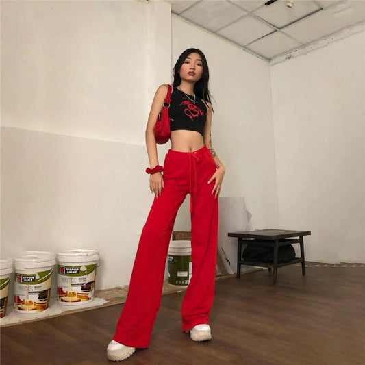 Rote Gothic Hose